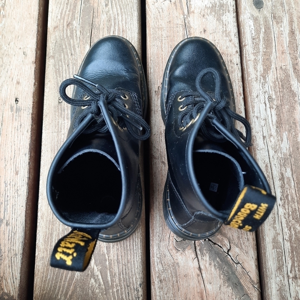 Dr. Martens Zavala Casual Combat Boots Black Leather Boots Unisex Size W6/M5 - Picture 10 of 16